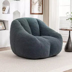 Poltrona sacco in tessuto orsetto morbido, poltrona da pavimento in memory foam per un comfort extra, poltrona lounge da gaming moderna per il soggiorno