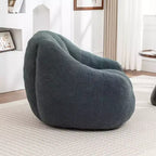 Poltrona sacco in tessuto orsetto morbido, poltrona da pavimento in memory foam per un comfort extra, poltrona lounge da gaming moderna per il soggiorno