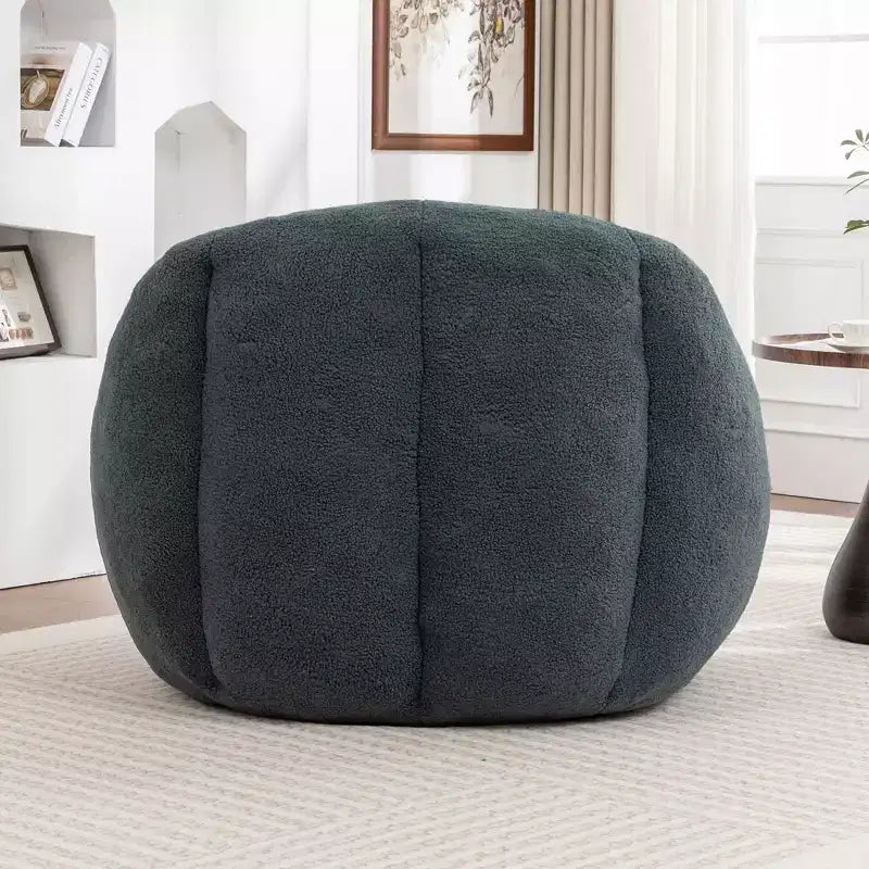 Poltrona sacco in tessuto orsetto morbido, poltrona da pavimento in memory foam per un comfort extra, poltrona lounge da gaming moderna per il soggiorno