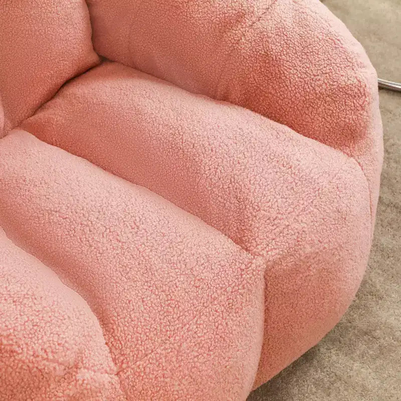 Poltrona sacco in tessuto orsetto morbido, poltrona da pavimento in memory foam per un comfort extra, poltrona lounge da gaming moderna per il soggiorno