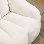 Poltrona sacco in tessuto orsetto morbido, poltrona da pavimento in memory foam per un comfort extra, poltrona lounge da gaming moderna per il soggiorno