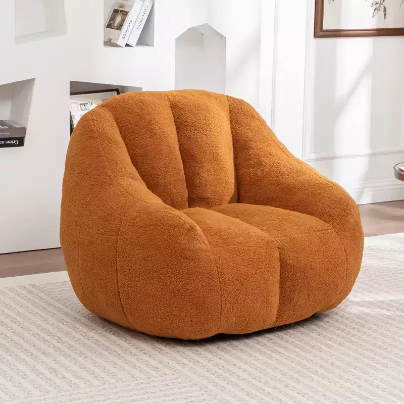 Poltrona sacco in tessuto orsetto morbido, poltrona da pavimento in memory foam per un comfort extra, poltrona lounge da gaming moderna per il soggiorno