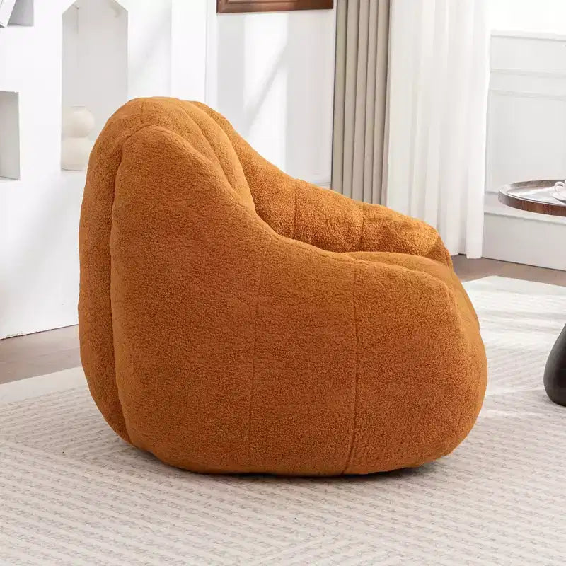 Poltrona sacco in tessuto orsetto morbido, poltrona da pavimento in memory foam per un comfort extra, poltrona lounge da gaming moderna per il soggiorno