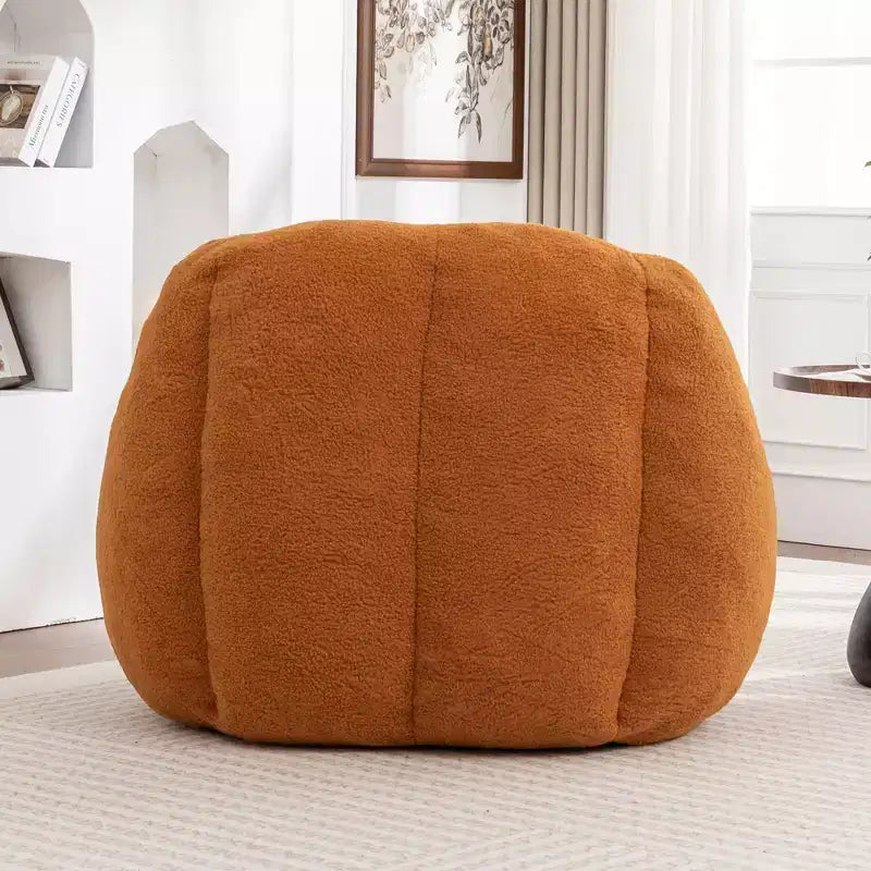Poltrona sacco in tessuto orsetto morbido, poltrona da pavimento in memory foam per un comfort extra, poltrona lounge da gaming moderna per il soggiorno