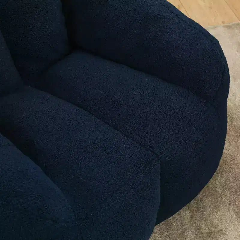 Poltrona sacco in tessuto orsetto morbido, poltrona da pavimento in memory foam per un comfort extra, poltrona lounge da gaming moderna per il soggiorno