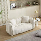 Soft beanbag chair with high resilience foam core for two people. The comfortable square recliner sofa is ideal for family members