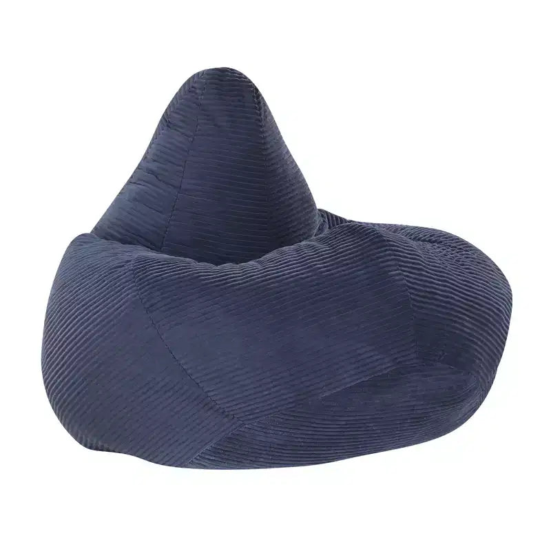 Poltrona Sacco per Adulti con Rivestimento in Velluto a Coste Delicato sulla Pelle e Imbottitura in Spugna Morbida Blu/Grigio Scuro/Grigio Chiaro/Rosa/Beige