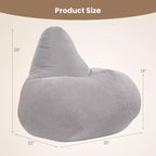 Poltrona Sacco per Adulti con Rivestimento in Velluto a Coste Delicato sulla Pelle e Imbottitura in Spugna Morbida Blu/Grigio Scuro/Grigio Chiaro/Rosa/Beige