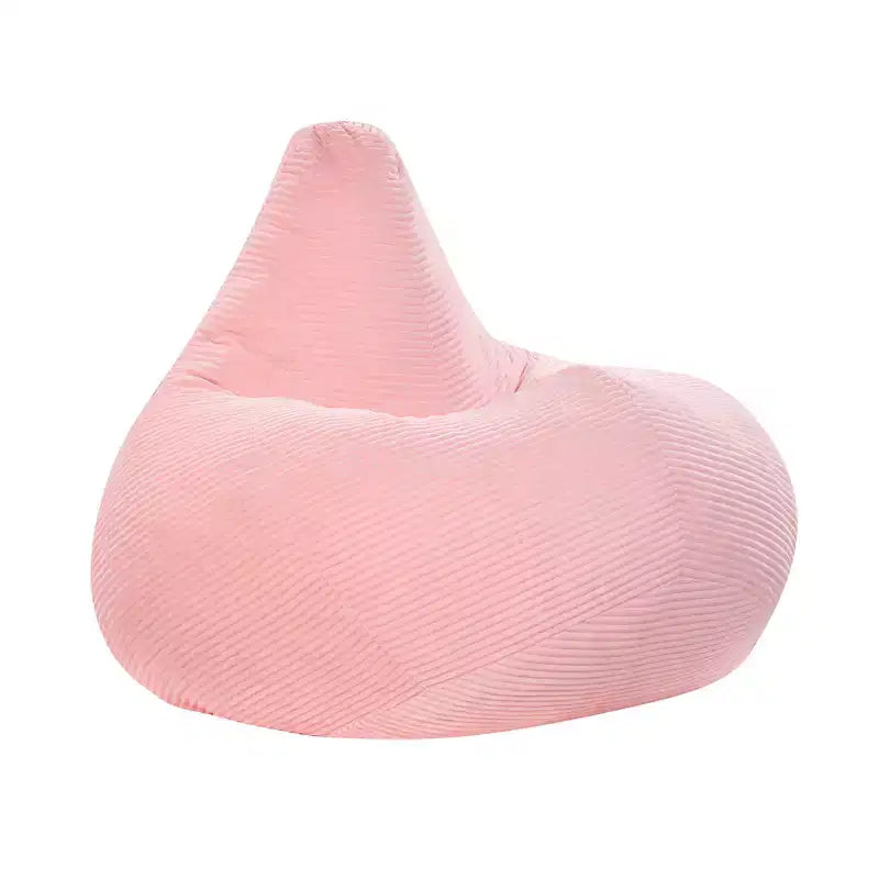 Poltrona Sacco per Adulti con Rivestimento in Velluto a Coste Delicato sulla Pelle e Imbottitura in Spugna Morbida Blu/Grigio Scuro/Grigio Chiaro/Rosa/Beige