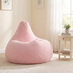 Poltrona Sacco per Adulti con Rivestimento in Velluto a Coste Delicato sulla Pelle e Imbottitura in Spugna Morbida Blu/Grigio Scuro/Grigio Chiaro/Rosa/Beige