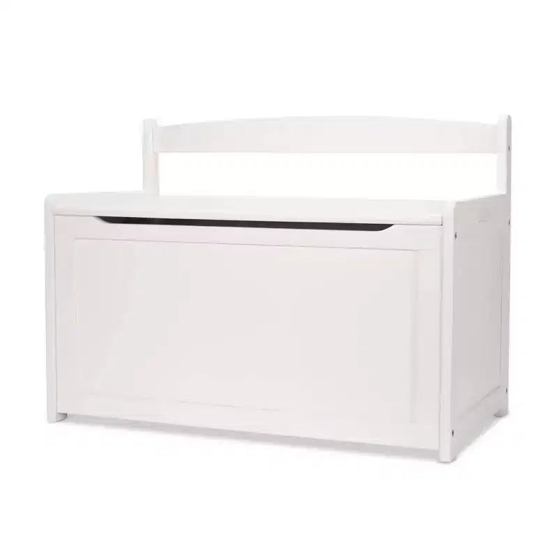 Baule Portagiochi in Legno - Mobile Bianco per Sala Giochi: Baule Contenitore Struttura in Legno, Supporta 68 kg di Peso