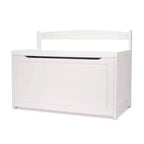 Baule Portagiochi in Legno - Mobile Bianco per Sala Giochi: Baule Contenitore Struttura in Legno, Supporta 68 kg di Peso