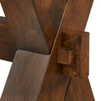Panca da pranzo Mandeville Rustic Live Edge in legno massello noce: struttura in legno, rettangolare, 2 posti, finitura verniciata