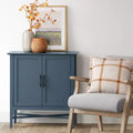 Mobile Contenitore Elloree Navy - Organizzatore per Home Office con Interni Divisi, Struttura in Pino