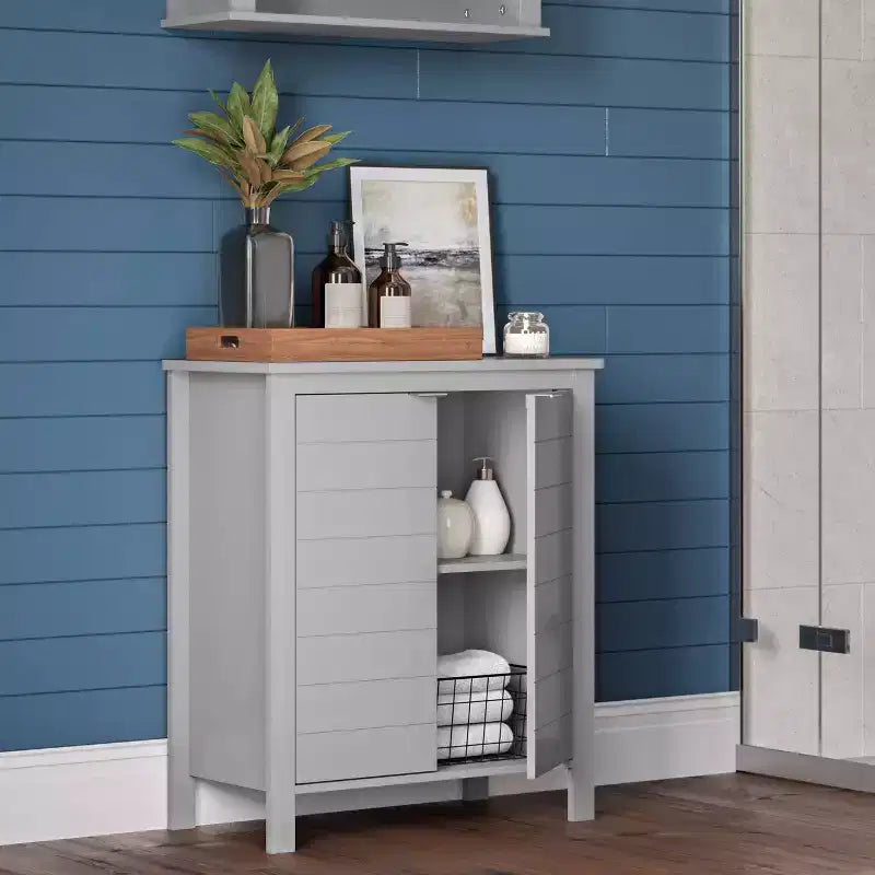 Mobile contenitore Madison a due ante per bagno e lavanderia con ripiano regolabile