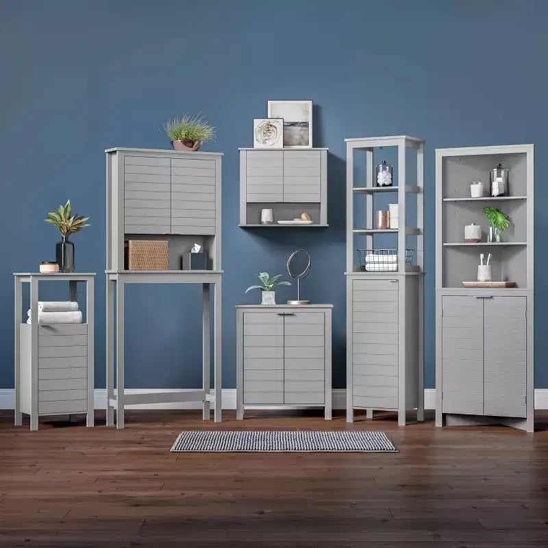Mobile contenitore Madison a due ante per bagno e lavanderia con ripiano regolabile