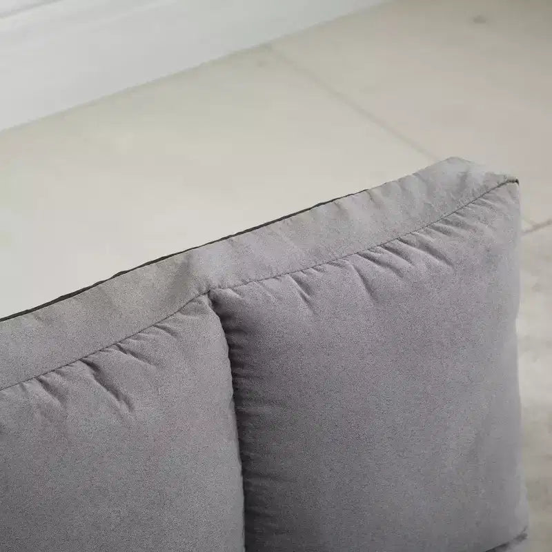 Divano Letto Convertibile, Pieghevole, Chaise Longue per Ospiti con 2 Cuscini, Schienale e Poggiatesta Regolabili