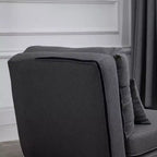 Sedia Flip Convertibile, Divano Pigro da Pavimento, Divano Letto Pieghevole Imbottito con Schienale Regolabile, Struttura in Metallo e Cuscini per Soggiorno