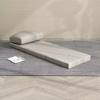 Sedia Flip Convertibile, Divano Pigro da Pavimento, Divano Letto Pieghevole Imbottito con Schienale Regolabile, Struttura in Metallo e Cuscini per Soggiorno