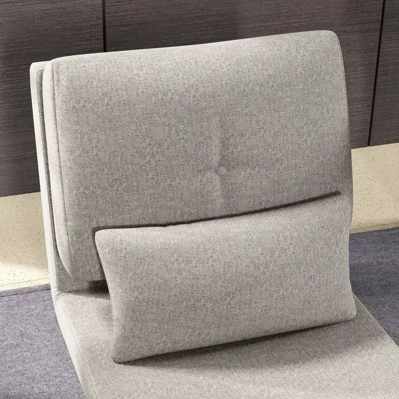 Sedia Flip Convertibile, Divano Pigro da Pavimento, Divano Letto Pieghevole Imbottito con Schienale Regolabile, Struttura in Metallo e Cuscini per Soggiorno