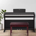 Panca per Pianoforte in Pelle PU con Imbottitura Doppia per Duetto Tastiera, Vano Portaoggetti, Marrone