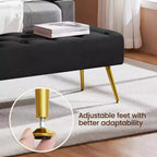 Panca Poggiapiedi Ottomana Moderna Imbottita Capitonnè per Camera da Letto