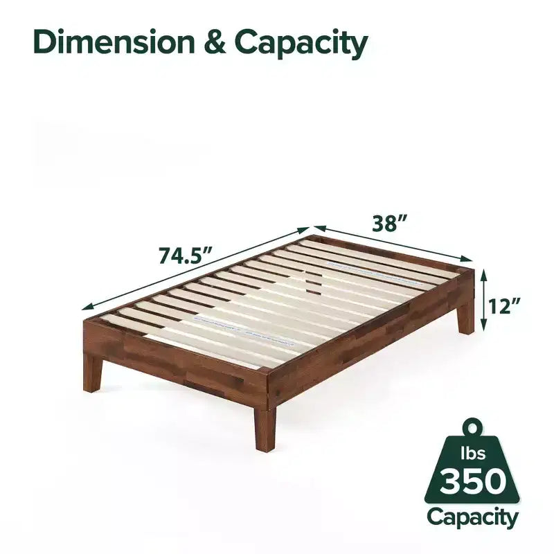 Struttura letto a piattaforma in legno Marissa 12 Deluxe marrone