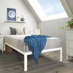 Mia 14 Struttura letto a piattaforma in metallo bianca