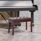 Panca da pianoforte a 2 posti imbottita in similpelle betulla Country tradizionale