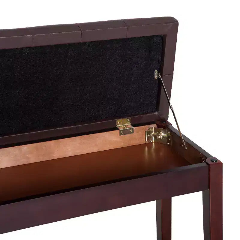 Panca da pianoforte a 2 posti imbottita in similpelle betulla Country tradizionale