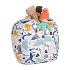 Stuff n Sit XL 38, fodera per pouf salvaspazio per animali di peluche, ideale come organizer o sedia da camera da letto, dinosauro