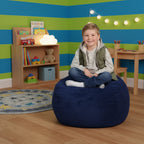 Creative QT Stuff 'n Sit Large 33'' Bean Bag Storage Cover for Stuffed Animals & Toys - Royal Blue Corduroy