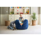 Fodera Grande per Pouf Contenitore Stuff 'n Sit 84 cm per Peluche e Giocattoli - Velluto a Coste Blu Royal
