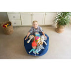 Fodera Grande per Pouf Contenitore Stuff 'n Sit 84 cm per Peluche e Giocattoli - Velluto a Coste Blu Royal