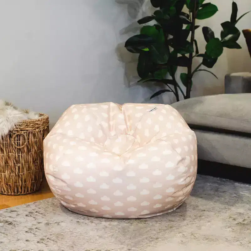 5' Newalla Modern Shearling Pouf Sacco