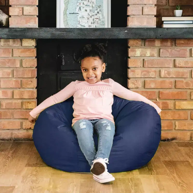 5' Newalla Modern Shearling Pouf Sacco