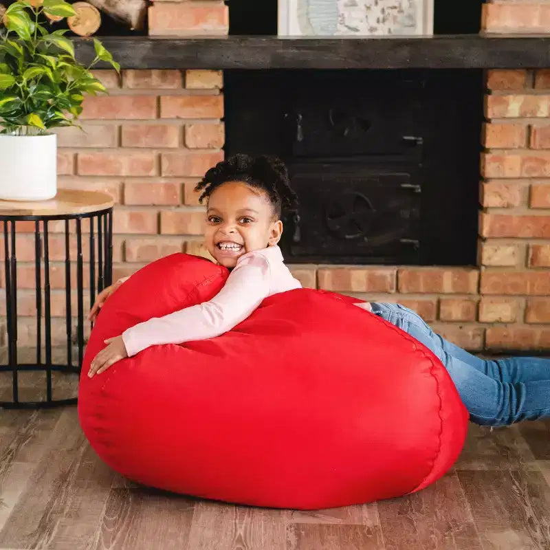 5' Newalla Modern Shearling Pouf Sacco