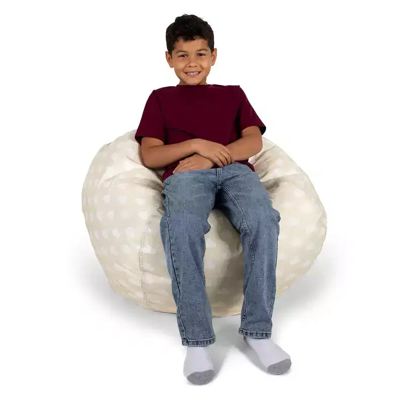 5' Newalla Modern Shearling Pouf Sacco