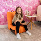 Poltrona sacco reclinabile da gaming e relax, in misto poliestere e nylon, per bambini
