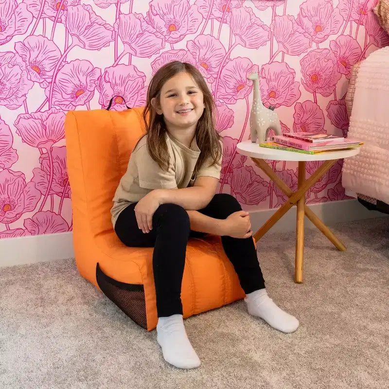 Poltrona sacco reclinabile da gaming e relax, in misto poliestere e nylon, per bambini
