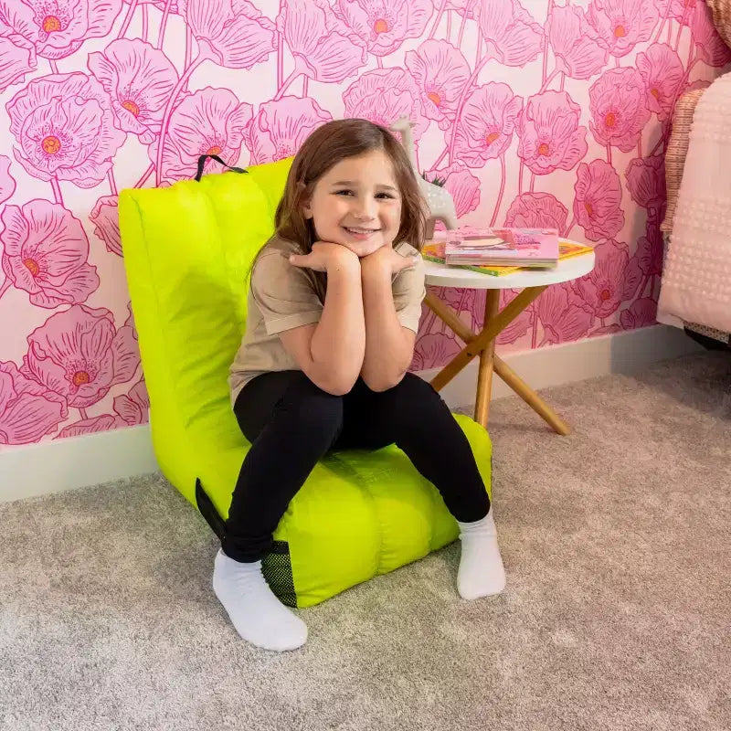 Poltrona sacco reclinabile da gaming e relax, in misto poliestere e nylon, per bambini